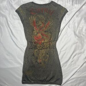 Ed Hardy Rhinestone Mini Dress